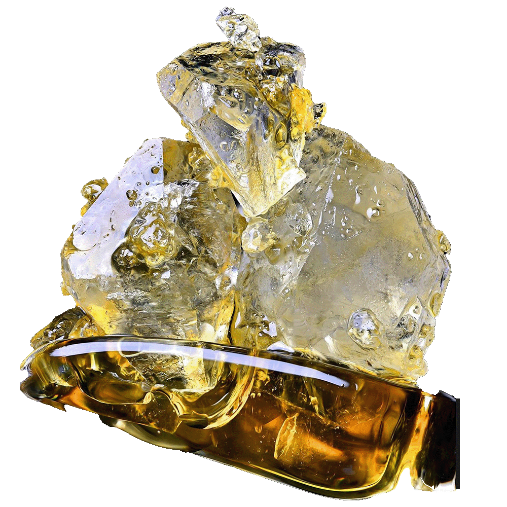 Kache Premium Diamonds crystal-rich THCA concentrate with terpene-infused golden sauce