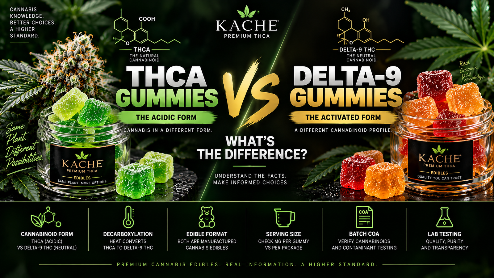 THCA Gummies vs Delta-9 Gummies: Key Differences